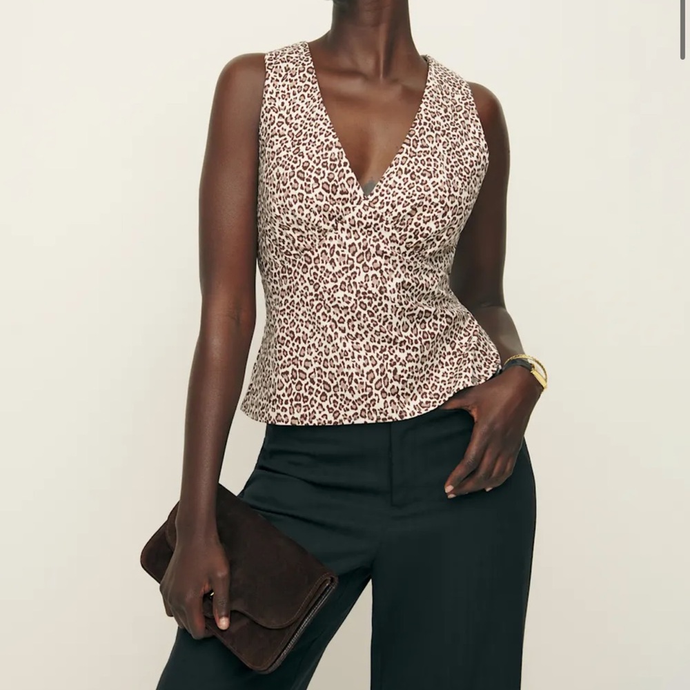 Reformation Meg Top in Mini Leo